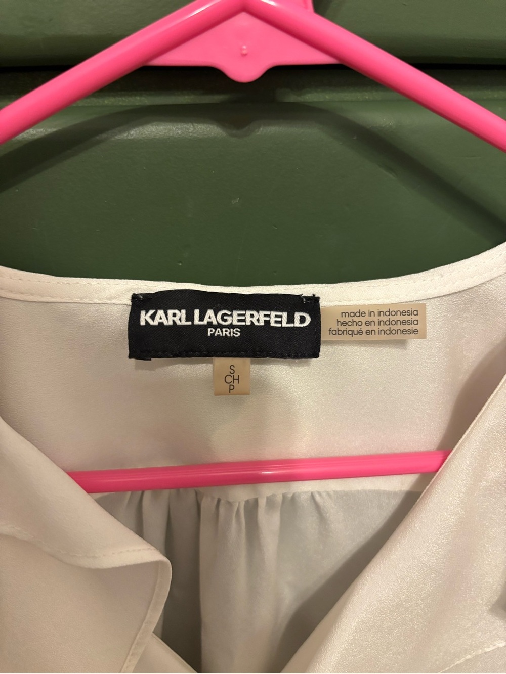 Karl Lagerfeld ivory  shirt with Subtle Shine